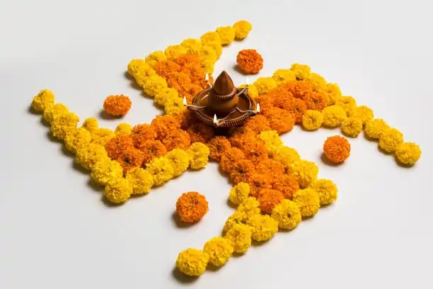 Swastika Rangoli Design